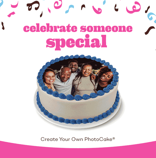 Gif Cycling through OREO Ice Cream Cookies and Scoops Cake, Create Your Own PhotoCake, Confetti Crazy Cake Cake