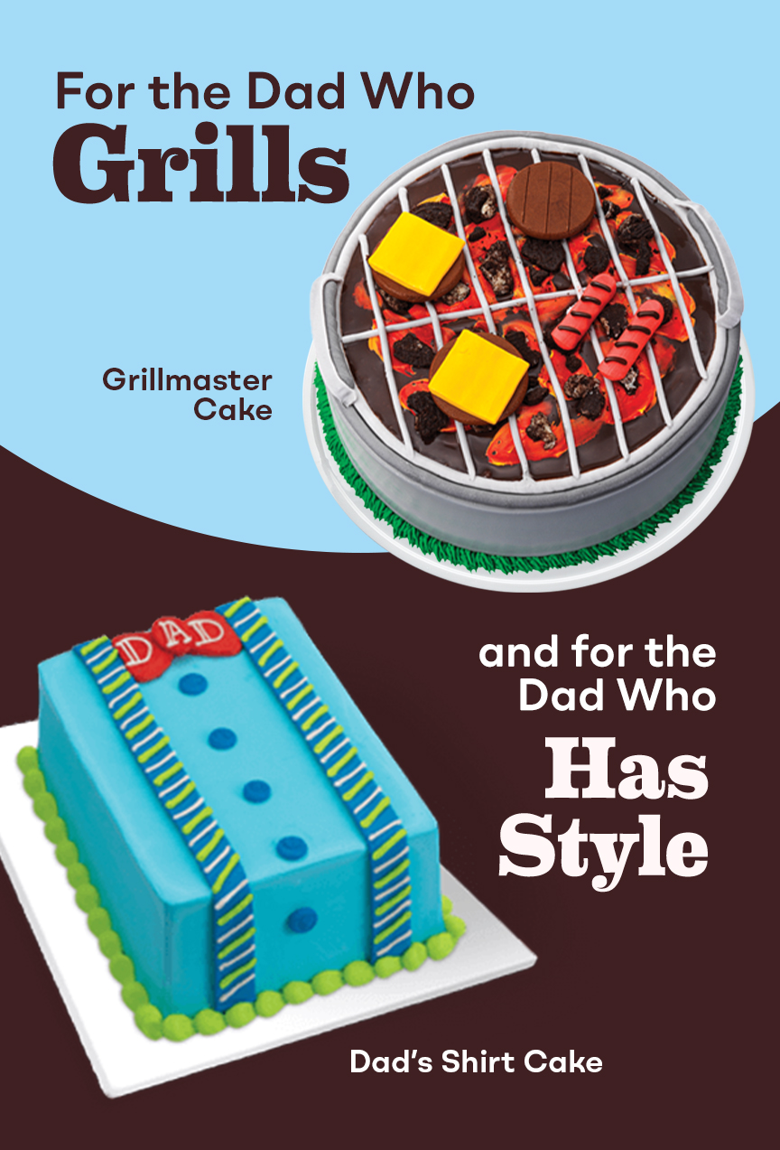 Grillmaster Cake ”For the Dad Who Grills” & and Dads Shirt Cake “For the Dad Who Has Style''