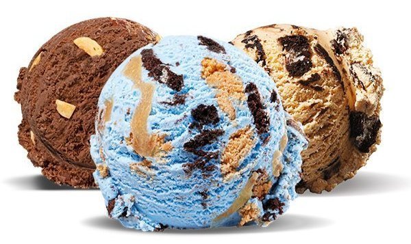 Scoops of ice cream